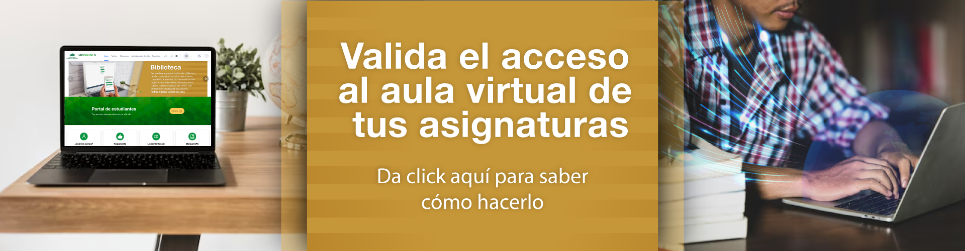 Valida el acceso al aula virtual